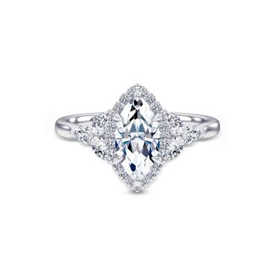 Diamond Marquise Halo Engagement Ring in Platinum (1 1/2 ct. tw.)