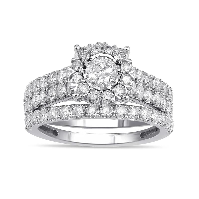 Diamond Bridal Set in 14K Gold &#40;2 ct. tw.&#41; – Image 1 of 1