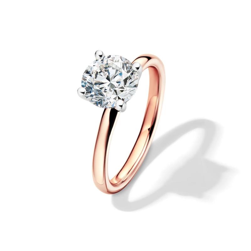 Diamond Round Brilliant Cut Solitaire Engagement Ring in 14K Rose Gold (2 ct.) – Image 4 of 5