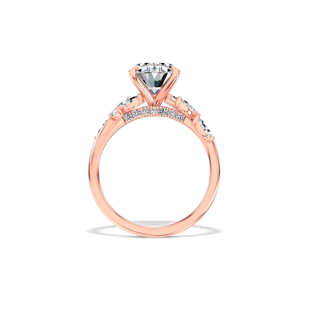 Lab Grown Diamond Oval Center Engagement Ring in 14K Rose Gold (3 1/3 ct. tw.) – Image 2 of 4
