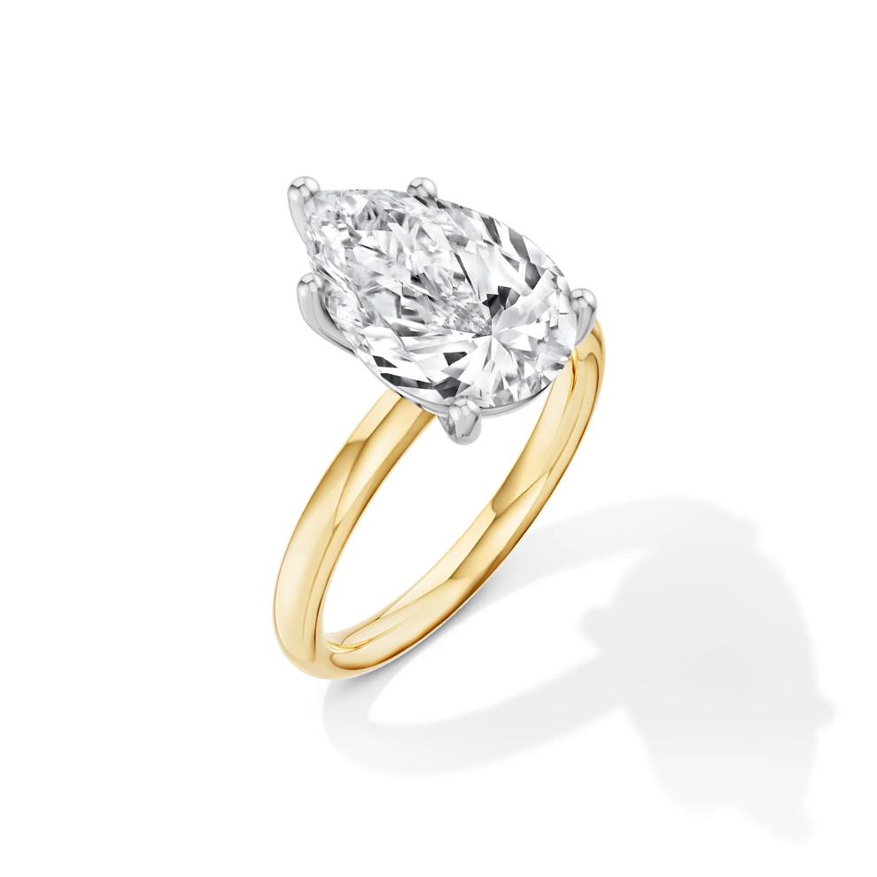 Lab Grown Diamond Pear-Shaped Solitaire Ring – Image 2 of 4
