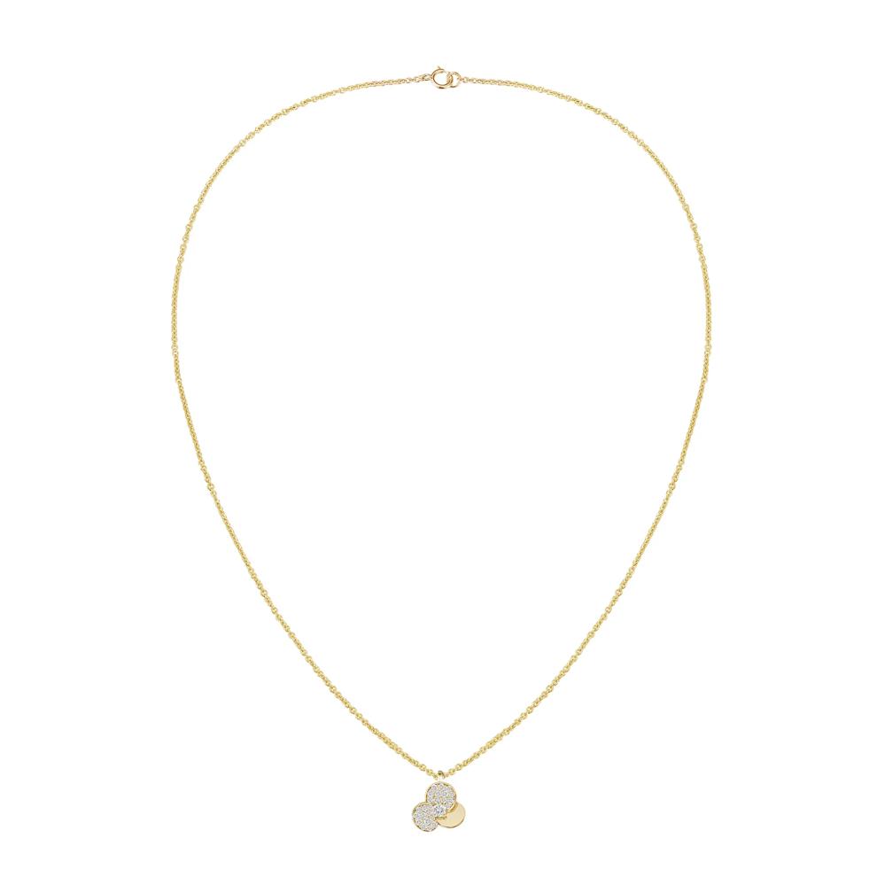 Diamond Flower Pendant Necklace in 10K Yellow Gold (1/3 ct. tw.) – Image 2 of 3