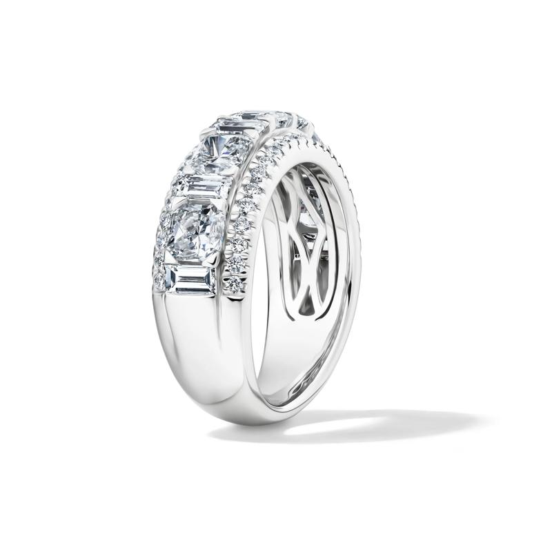 Lab Grown Diamond Multi-Row Anniversary Band in 14K White Gold (3 ct. tw.) – Image 3 of 4