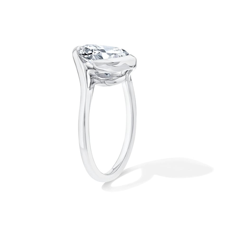 Lab Grown Diamond Pear-Shaped Solitaire Engagement Ring in 14K White Gold (3 ct.) – Image 3 of 4