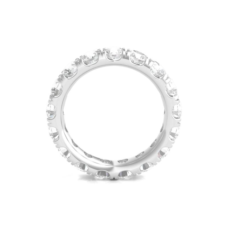Lab Grown Round Diamond Eternity Band in Platinum &#40;4 ct. tw.&#41; – Image 2 of 3