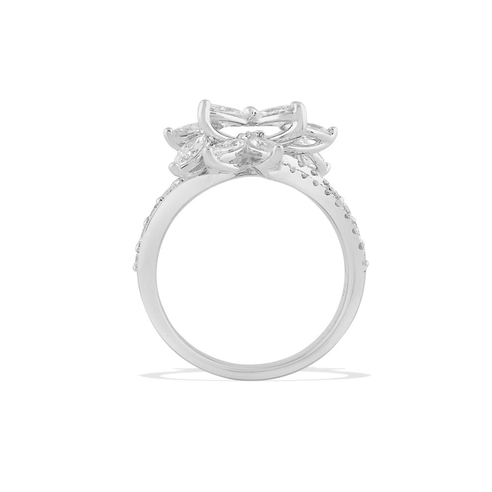 Lab Grown Diamond Marquise Floral Center Engagement Ring in 10K White Gold (2 1/4 ct. tw.) – Image 2 of 4
