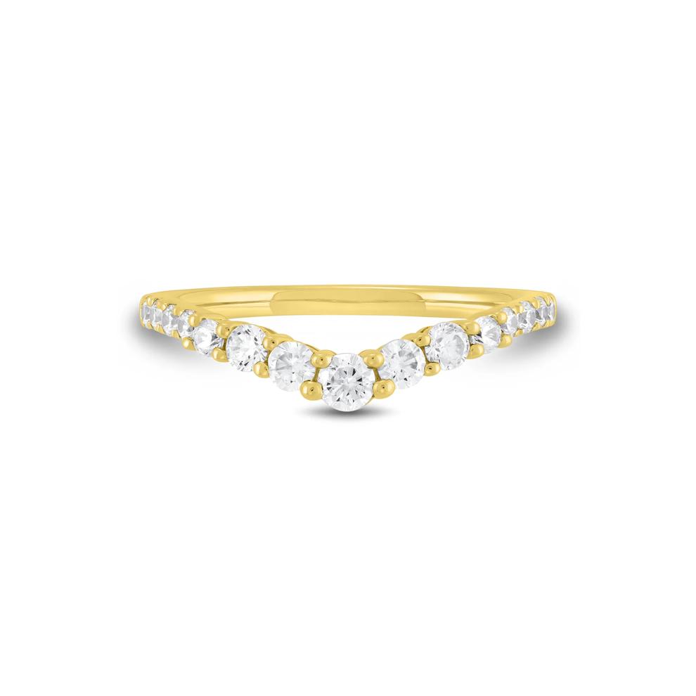 Lab Grown Diamond Contour Band in 14K Yellow Gold (1/2 ct. tw.) – Image 1 of 3