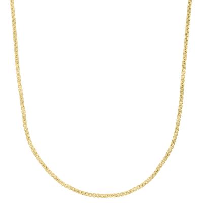 Solid Box Chain in 14K Yellow Gold, 2.5mm, 24"