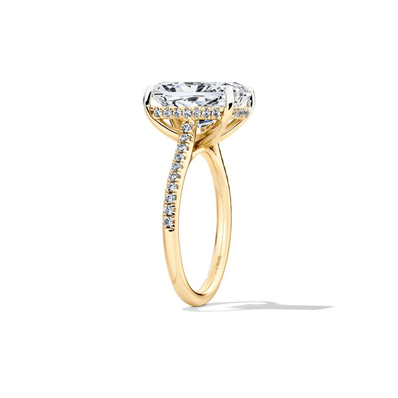 Lab Grown Radiant-Cut Engagement Ring in 14K Yellow Gold &#40;5 1/3 ct. tw.&#41; – Image 3 of 4