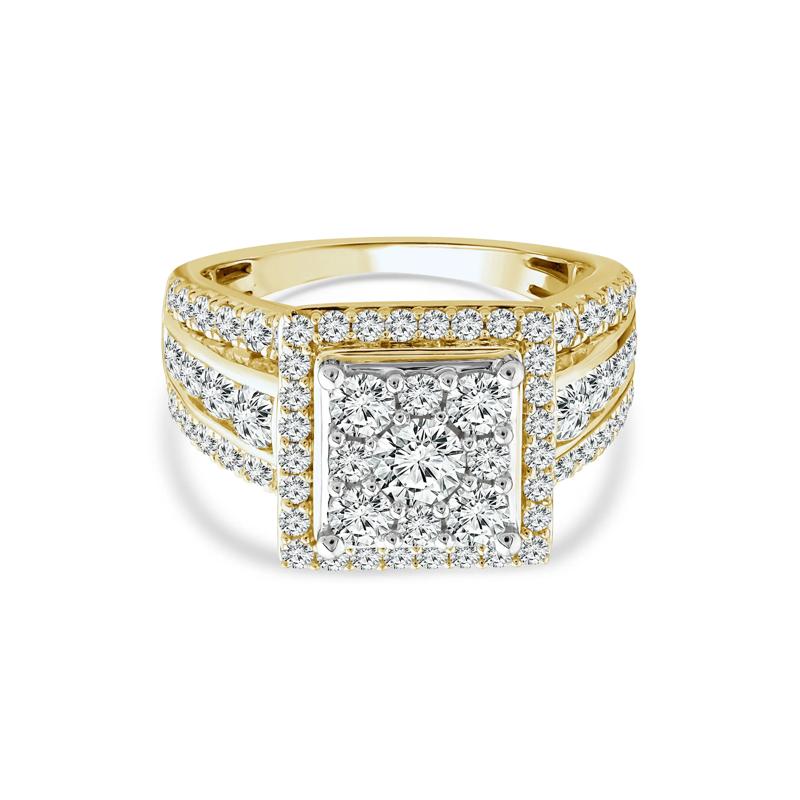 Diamond Composite Engagement Ring in 10K Yellow Gold &#40;2 ct. tw.&#41; – Image 1 of 3