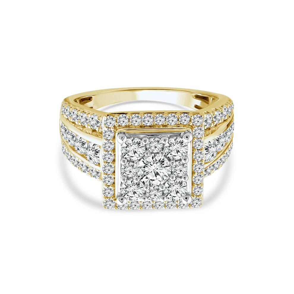 Diamond Composite Engagement Ring in 10K Yellow Gold (2 ct. tw.) – Image 1 of 3