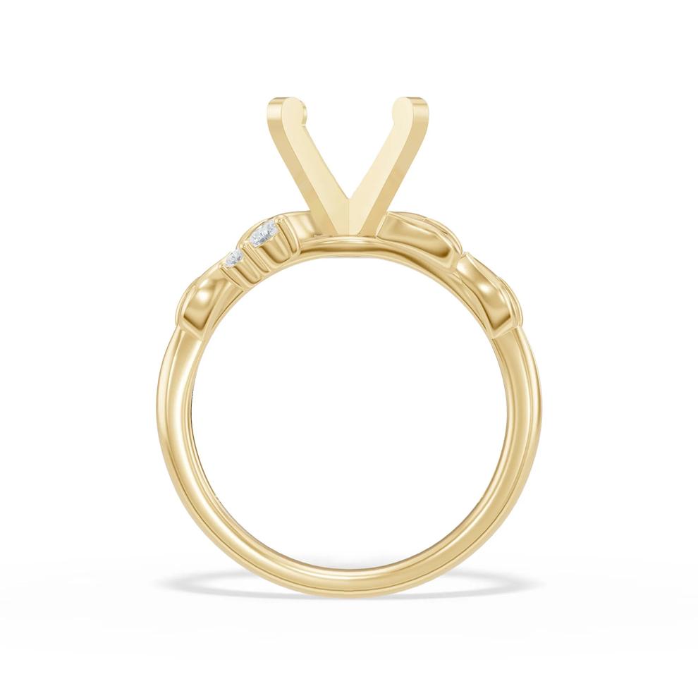 Lab Grown Diamond Semi-Mount Engagement Ring in 14K Yellow Gold (1/10 ct. tw.) (Setting Only) – Image 4 of 6
