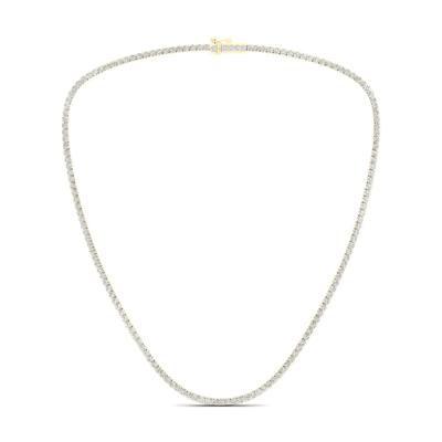 Lab Grown Diamond Tennis Necklace in 14K Yellow Gold (7 ct. tw.)