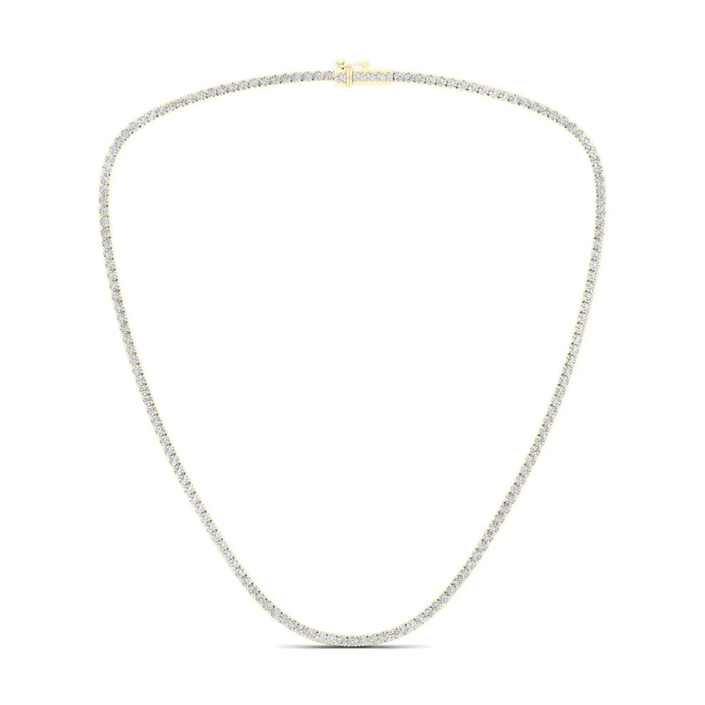 Lab Grown Diamond Tennis Necklace in 14K Yellow Gold (7 ct. tw.) – Image 1 of 4