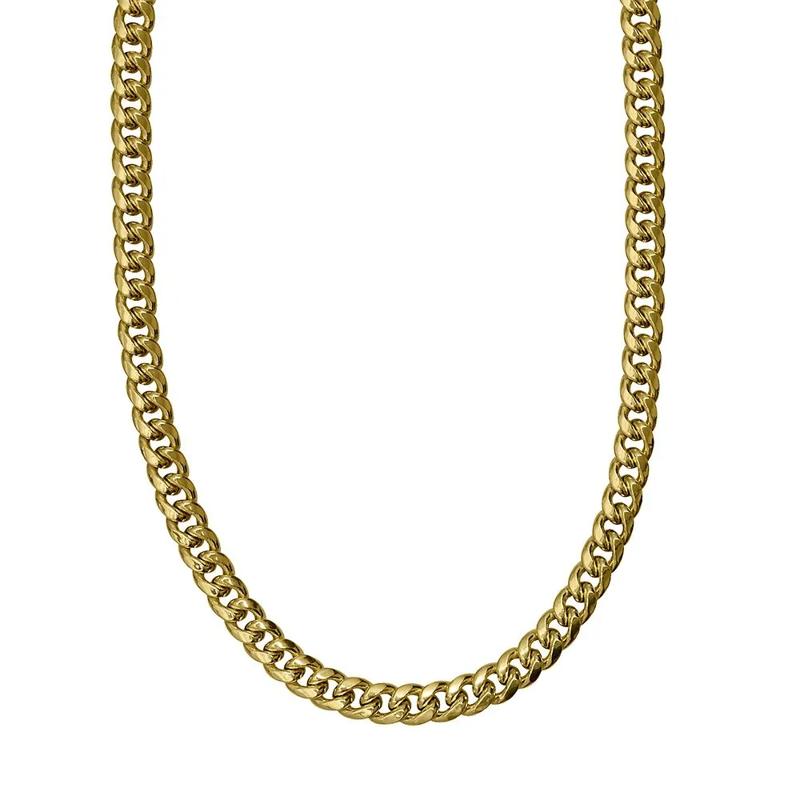 Miami Cuban Link Chain in 14K Yellow Gold, 24&quot; – Image 1 of 3