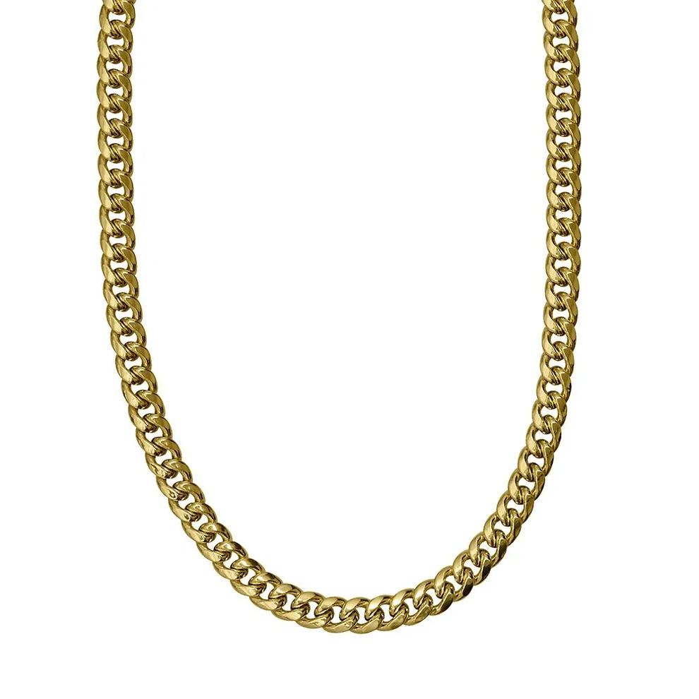 Miami Cuban Link Chain in 14K Yellow Gold, 24" – Image 1 of 3