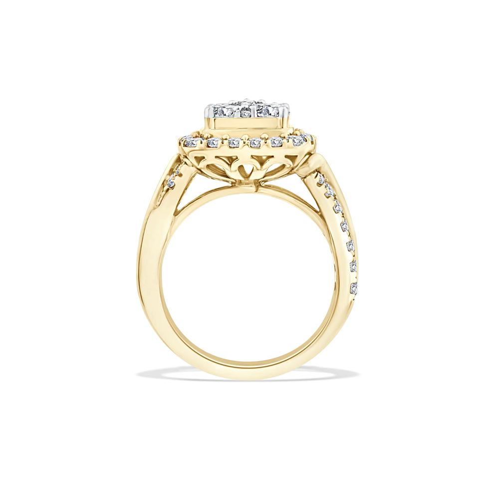 Diamond Composite Engagement Ring in 10K Yellow Gold (2 ct. tw.) – Image 2 of 4