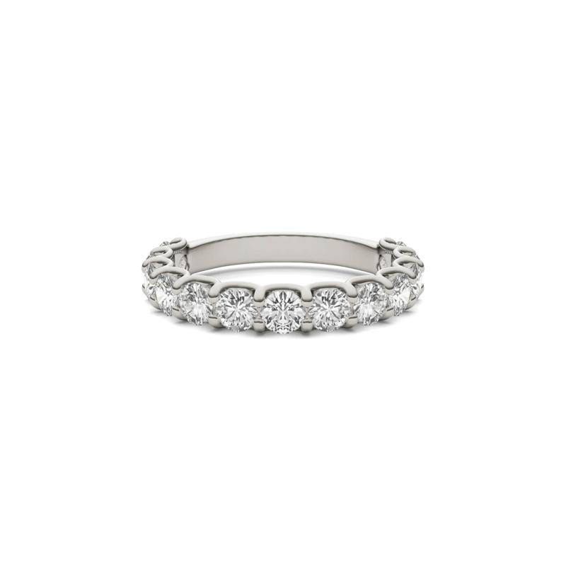 Lab Created Moissanite Band in 14K White Gold – Image 1 of 5