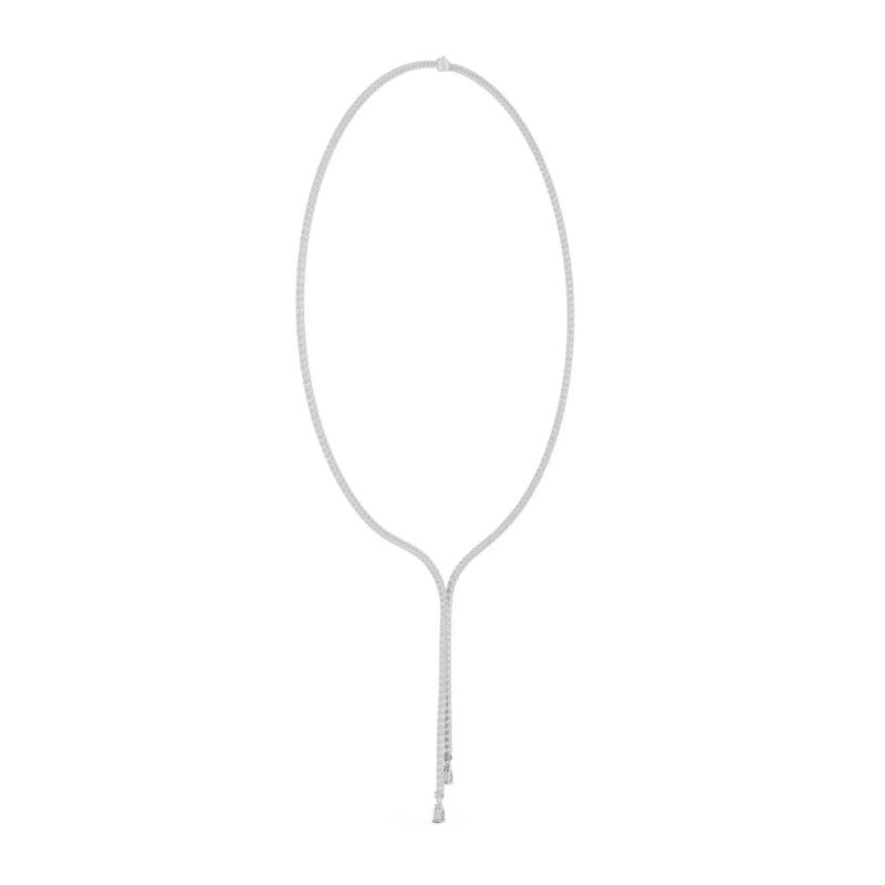 Lab Grown Diamond Double-Row Lariat Necklace in 14K White Gold &#40;4 ct. tw.&#41; – Image 2 of 5