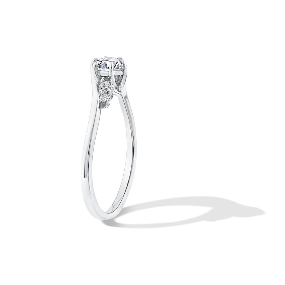 Lab Grown Diamond Round Center Promise Ring in 10K White Gold (1/2 ct. tw.) – Image 3 of 4