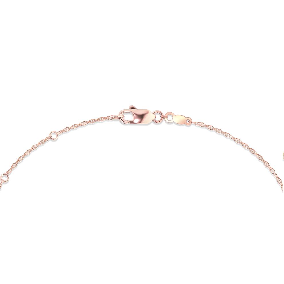 Diamond Rondelle Slider Pendant Necklace in 10K Rose Gold (1/4 ct. tw.) – Image 2 of 4