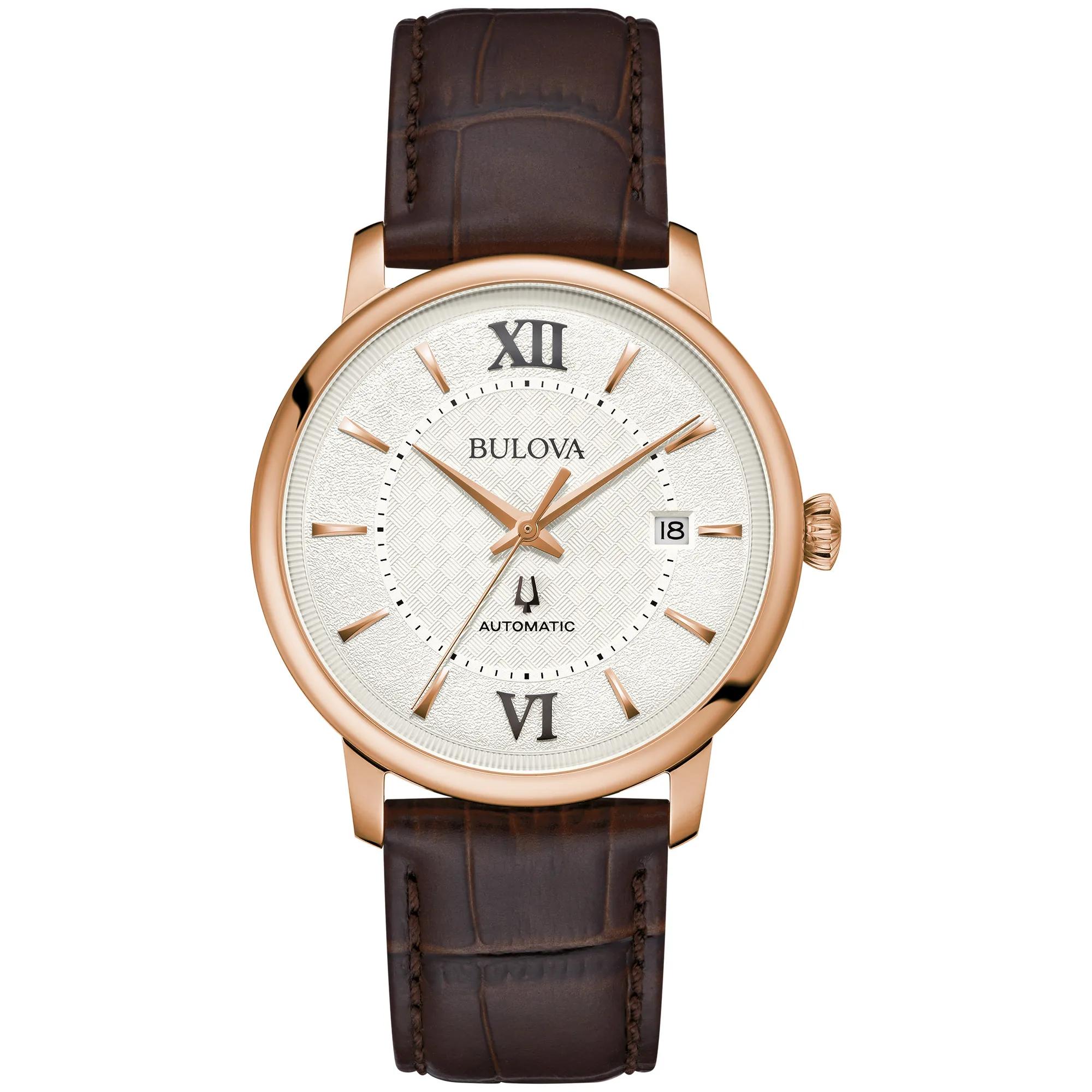 Hudson Itraco Jeans Gold 17 Jewels Vintage Tone Watch with Brown Leather rare Hudson™ | 42mm, Brown Leather | Silver and Gold Analog Watch main image 4