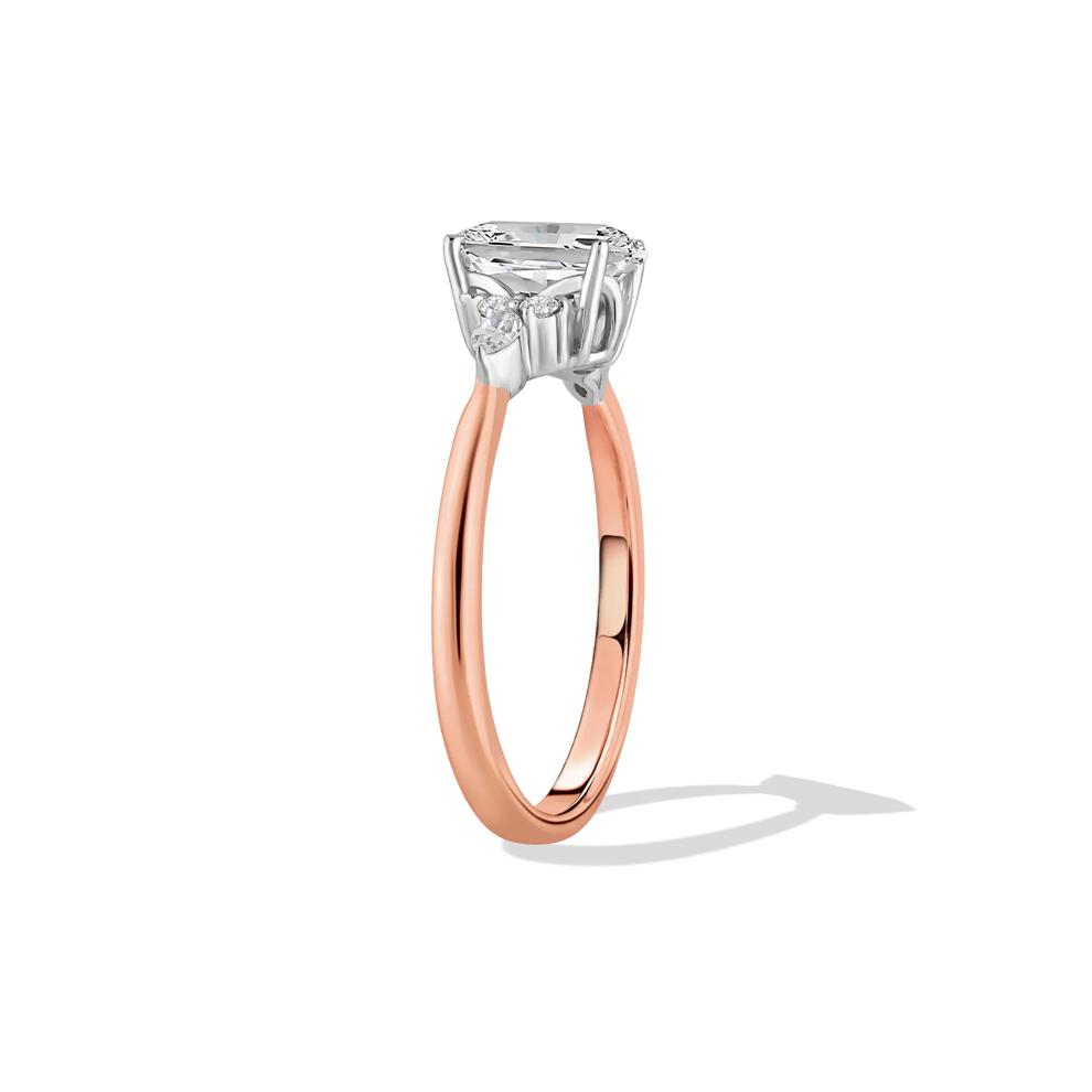 Lab Grown Diamond Oval Engagement Ring in 14K Rose and White Gold (1 ct. tw.) – Image 3 of 4