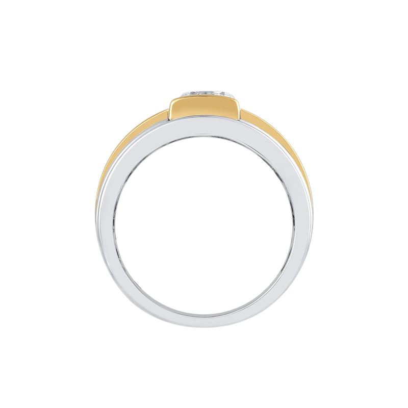Men&#39;s Lab Grown Diamond Ring in 10K Yellow &amp; White Gold &#40;2 ct. tw.&#41; – Image 2 of 3