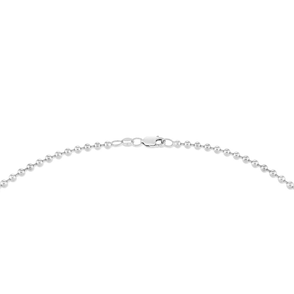 Lab-Created Sapphire, Lab-Created Ruby, &amp; Lab-Created White Sapphire American Flag Cross Pendant Necklace in Sterling Silver – Image 2 of 4