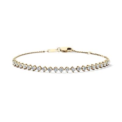 Lab Grown Diamond Cable Chain Bracelet  in 10K Yellow Gold (1 ct. tw.)