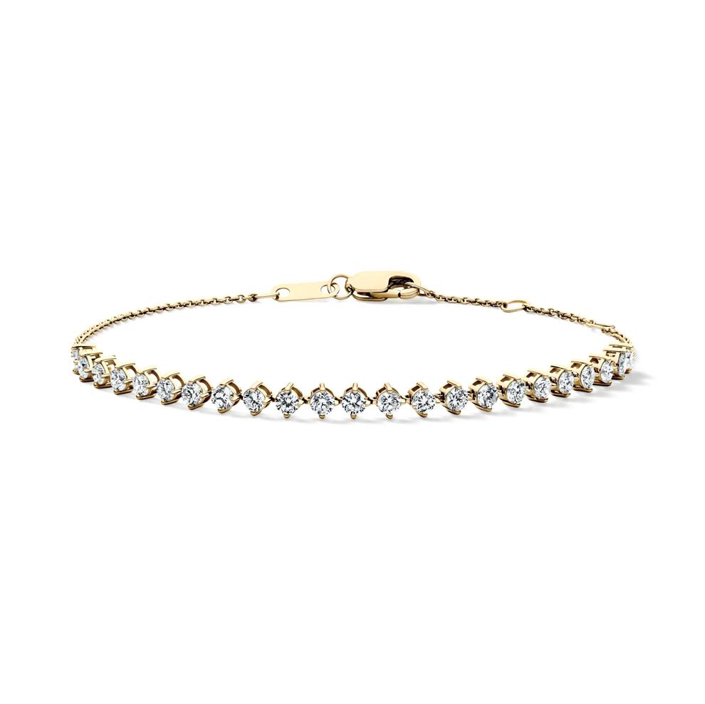 Lab Grown Diamond Cable Chain Bracelet  in 10K Yellow Gold (1 ct. tw.) – Image 1 of 2