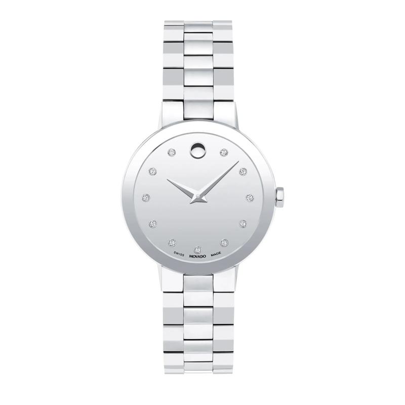 Ladies&#39; Sapphire Watch in Stainless Steel, 28MM – Image 1 of 3