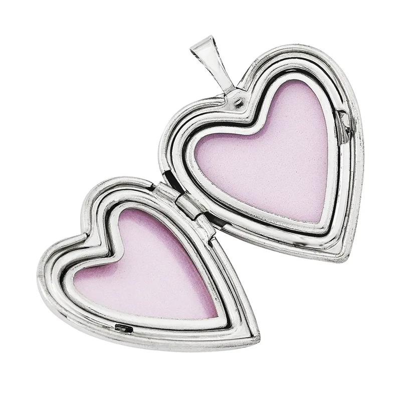 Heart Locket Pendant in Sterling Silver – Image 2 of 2