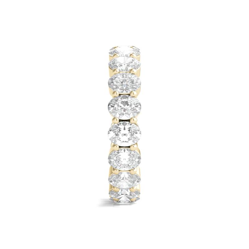 Lab Grown Oval Diamond Eternity Band in 14K Yellow Gold &#40;4 ct. tw.&#41; – Image 3 of 3