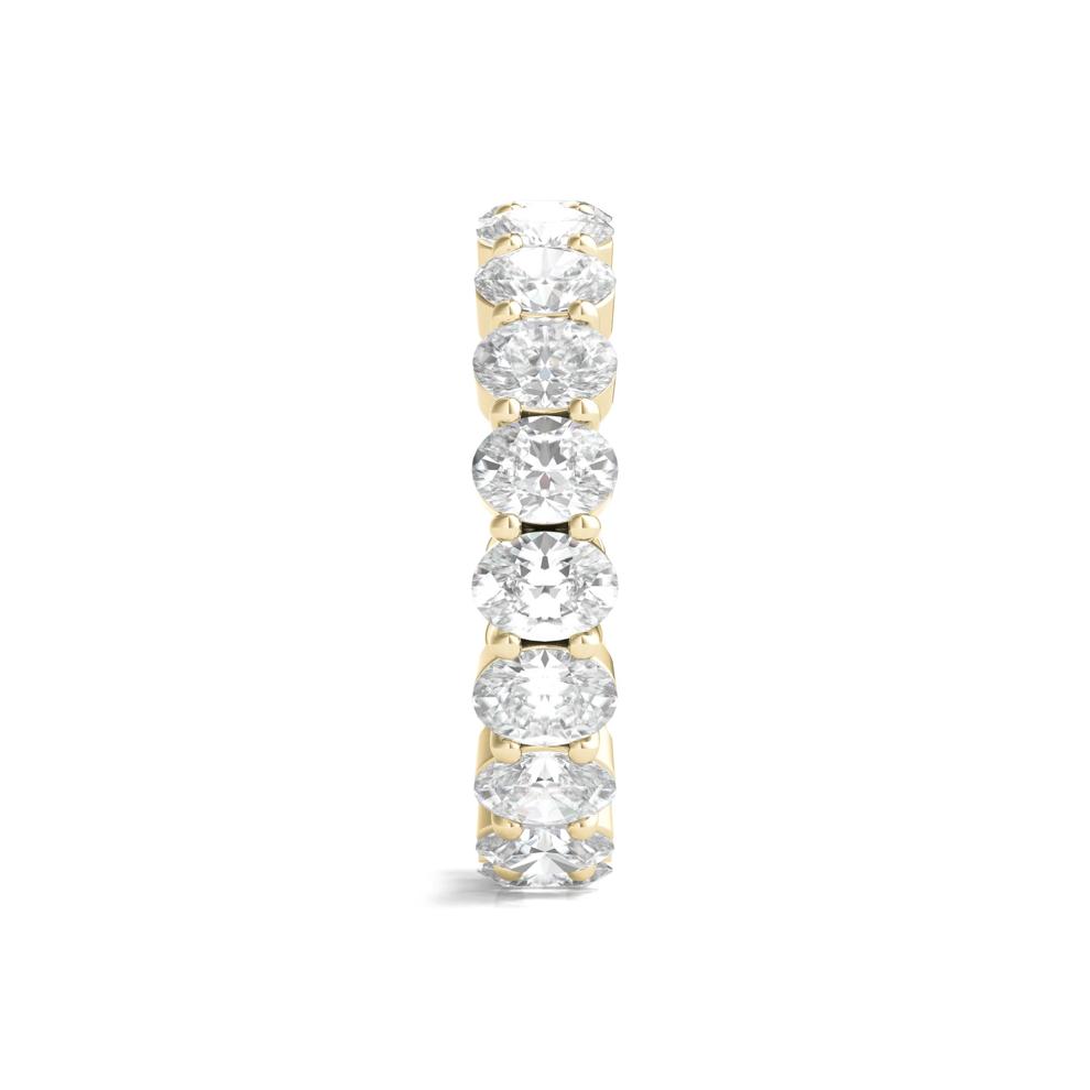 Lab Grown Oval Diamond Eternity Band in 14K Yellow Gold (4 ct. tw.) – Image 3 of 3