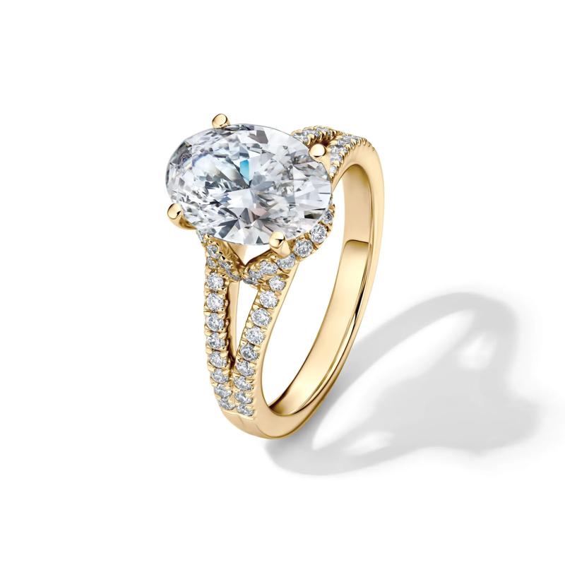 Georgia Lab Grown Diamond Engagement Ring in 18K Yellow Gold (3 1/2 ct. tw.) – Image 4 of 4