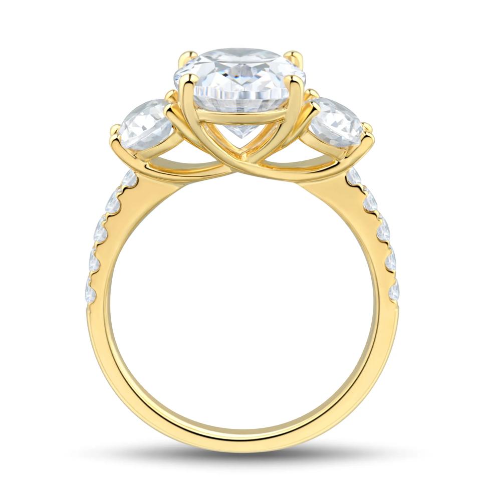 Lab Grown Diamond Three-Stone Engagement Ring in 14K Yellow Gold (4 1/4 ct. tw.) – Image 2 of 3