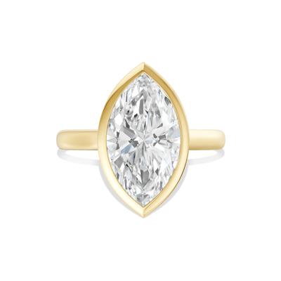 Monroe Lab Grown Diamond Marquise Engagement Ring in 14K Yellow Gold (4 ct. tw.)