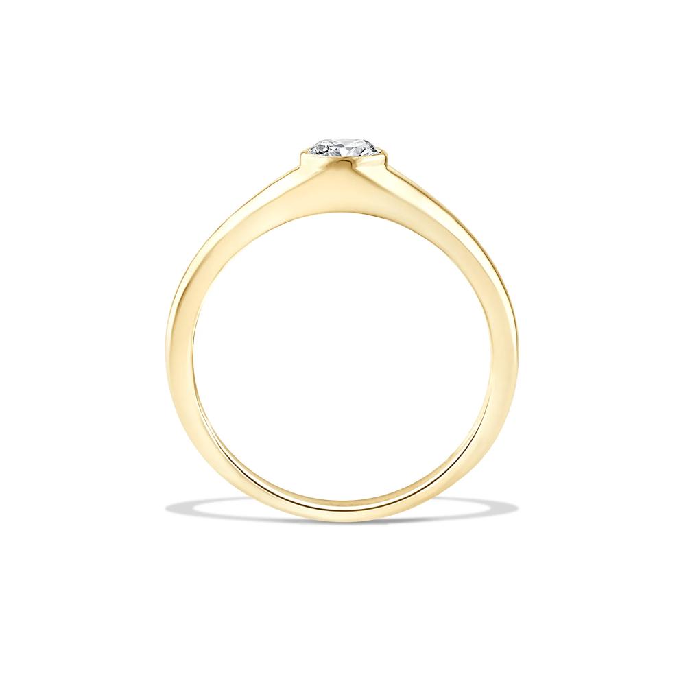 Lab Grown Diamond Round Promise Ring in 10K Yellow Gold (1/3 ct. tw.) – Image 2 of 4