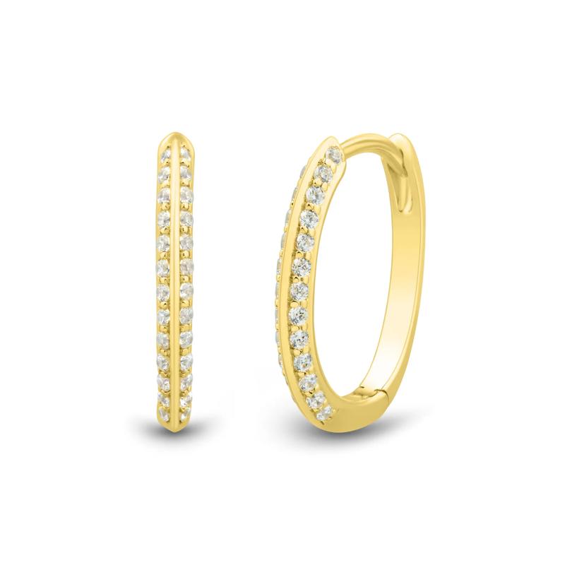 Lab Grown Diamond Hoop Earrings in Vermeil 16.5MM &#40;1/3 ct. tw.&#41; – Image 1 of 3
