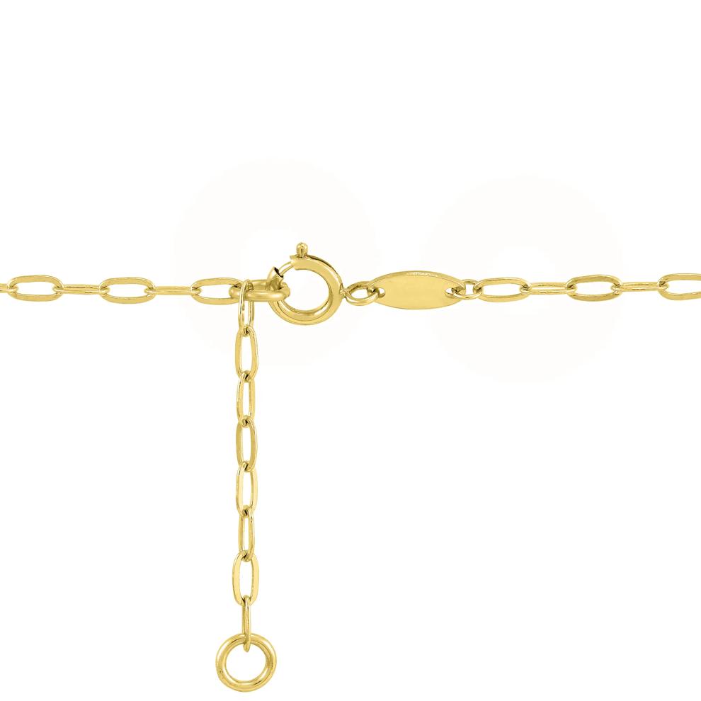 Lock and Key Paperclip Necklace in 14K Yellow Gold – Image 3 of 4