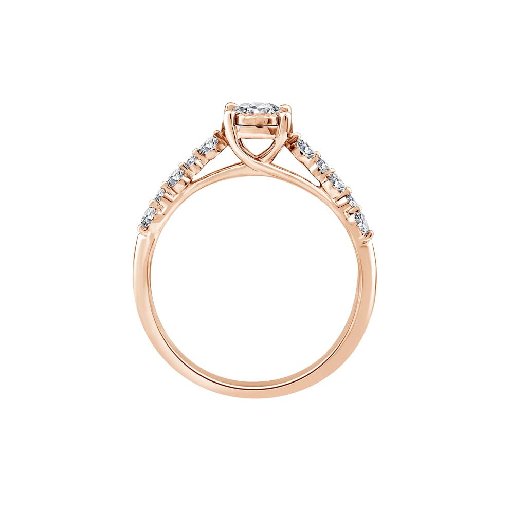 Lab Grown Diamond Promise Ring in 10K Rose Gold (1/2 ct. tw.) – Image 2 of 3