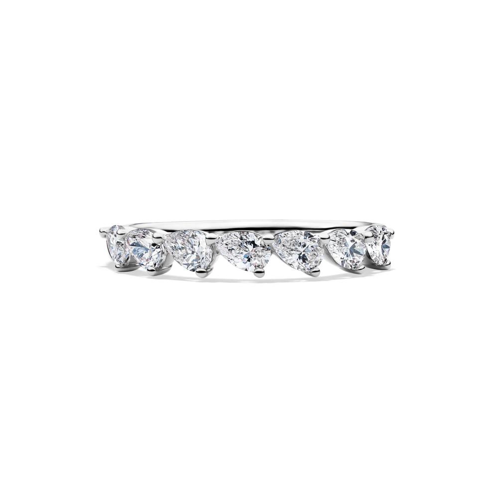 Lab Grown Diamond Pear-Shaped Slant Anniversary Band in 10K Gold – Image 1 of 1