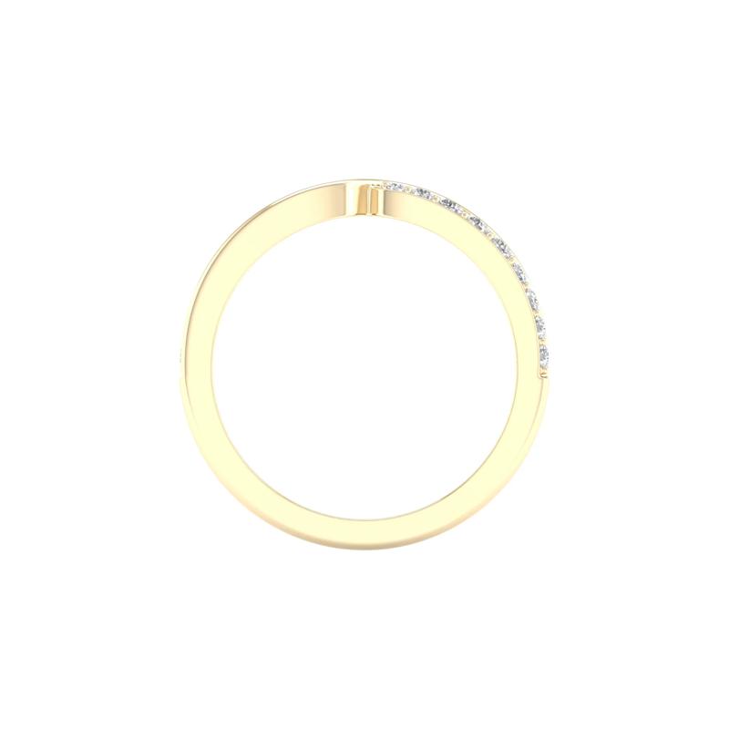 Pinched Diamond Stack Band in 10K Yellow Gold &#40;1/4 ct. tw.&#41; – Image 2 of 4