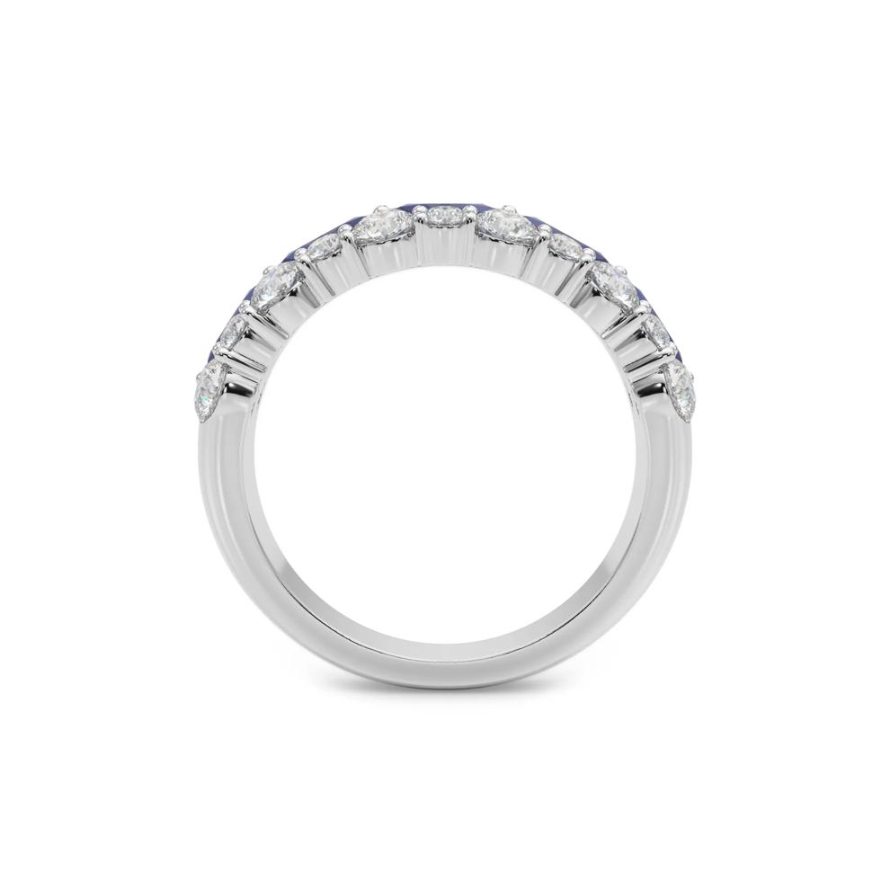 Diamond and Blue Sapphire Anniversary Band in 14K White Gold (1 7/8 ct. tw.) – Image 2 of 5