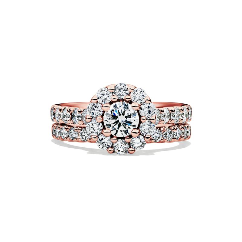 Diamond Bridal Set in 14K Rose Gold &#40;2 ct. tw.&#41; – Image 1 of 7