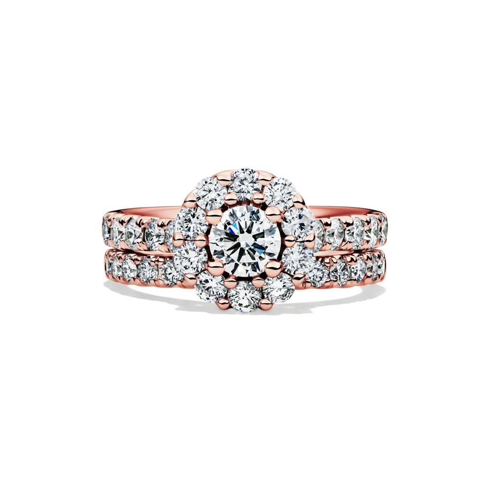 Diamond Bridal Set in 14K Rose Gold (2 ct. tw.) – Image 1 of 6