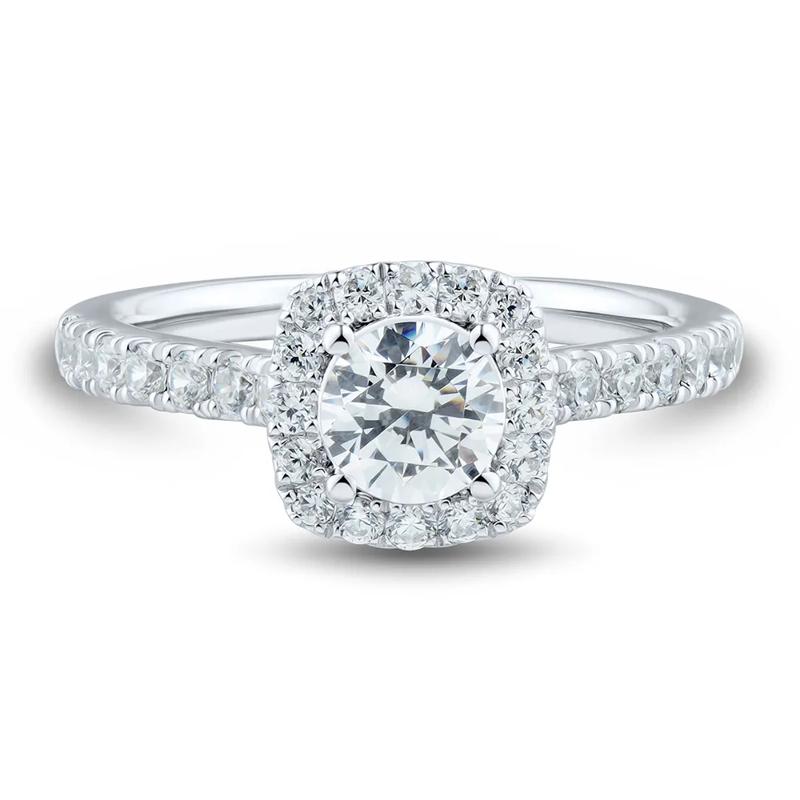 Lab grown diamond halo engagement ring (1 1/4 ct. tw.) – Image 1 of 1