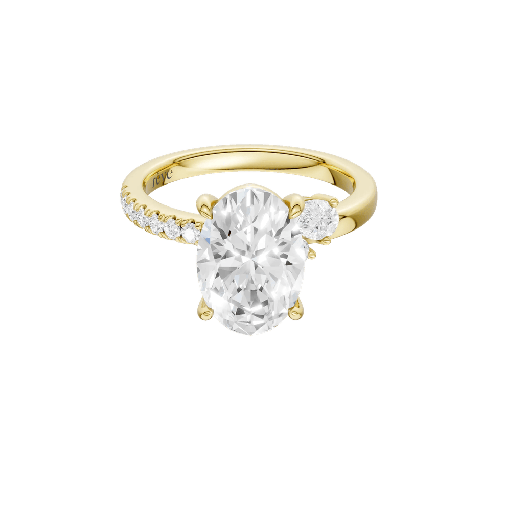 Ella Lab Grown Diamond Oval Center Engagement Ring in 14K Yellow Gold (3 1/3 ct. tw.) – Image 1 of 5