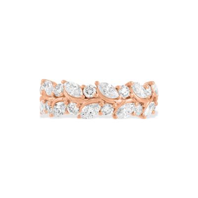 Lab Grown Diamond Marquise & Round Band in 10K Rose Gold (1 1/2 ct. tw.)
